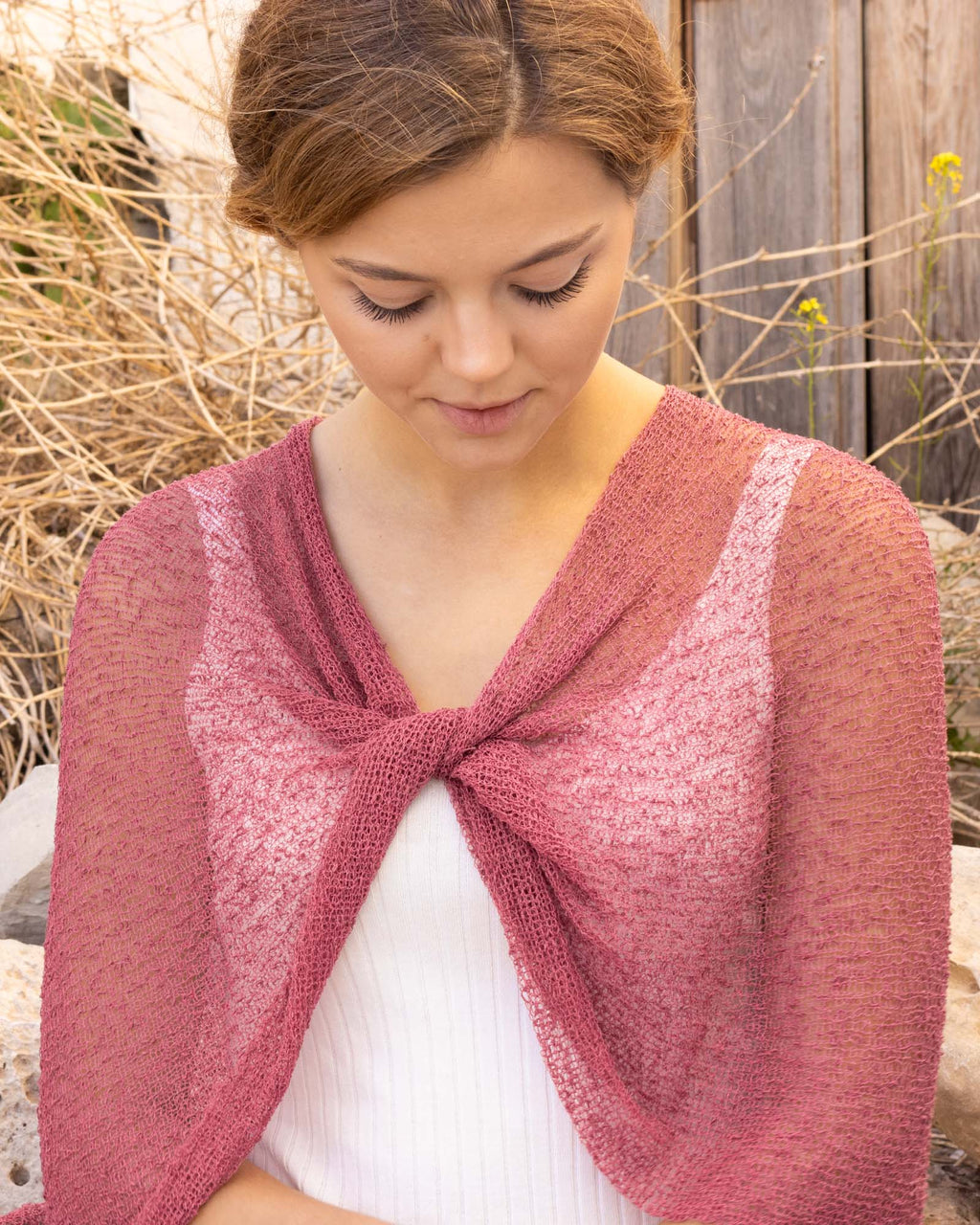 Ponchito versátil rosa antiguo