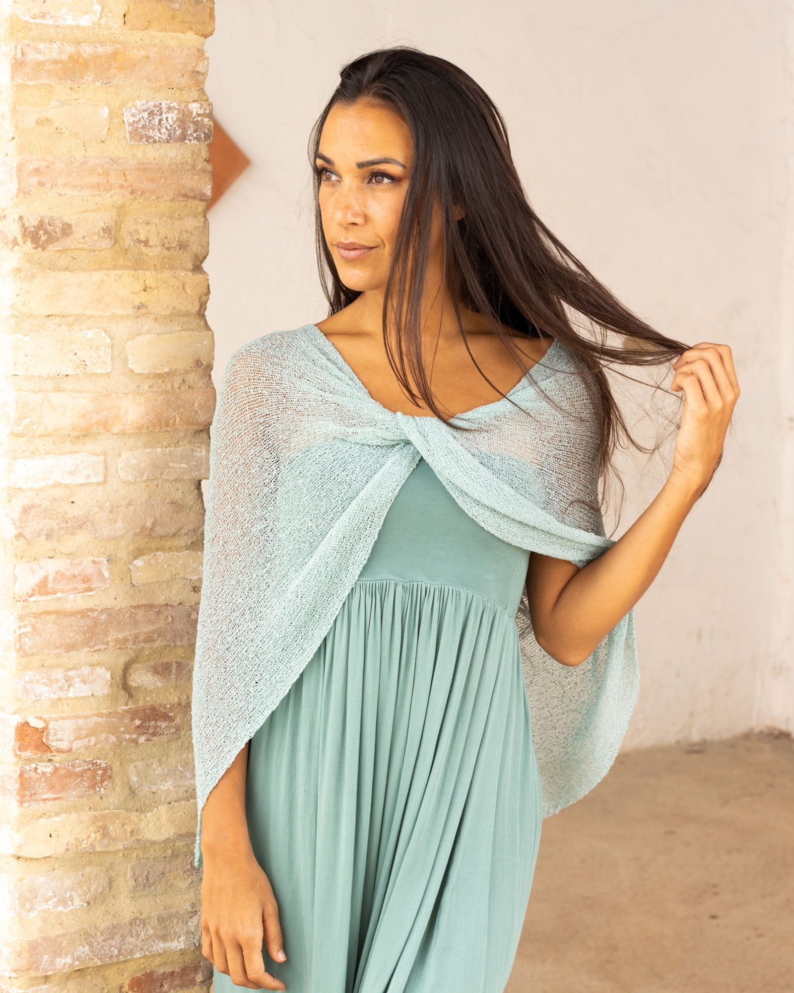 Ponchito versátil azul agua