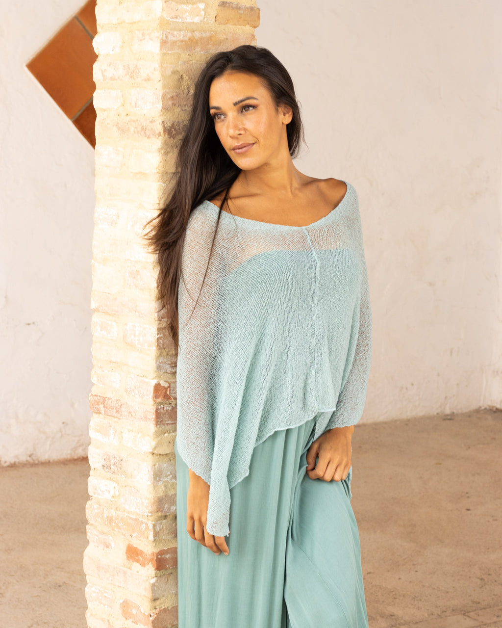 Ponchito versátil azul agua