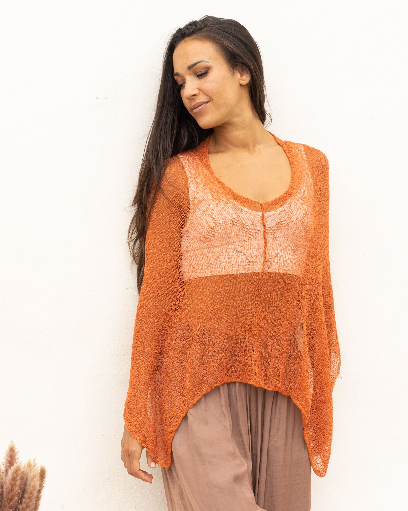 Ponchito versátil cobrizo