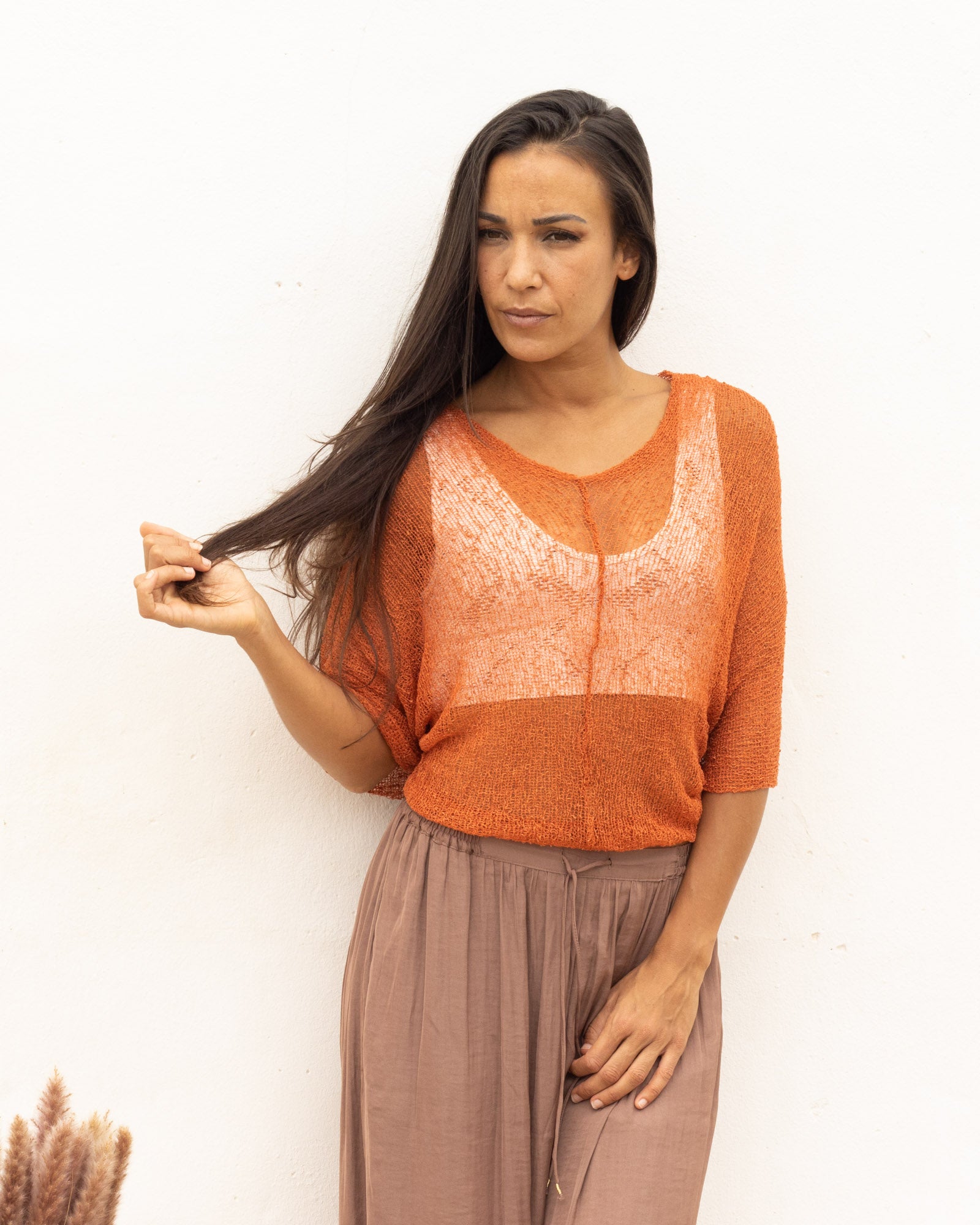 Ponchito versátil cobrizo