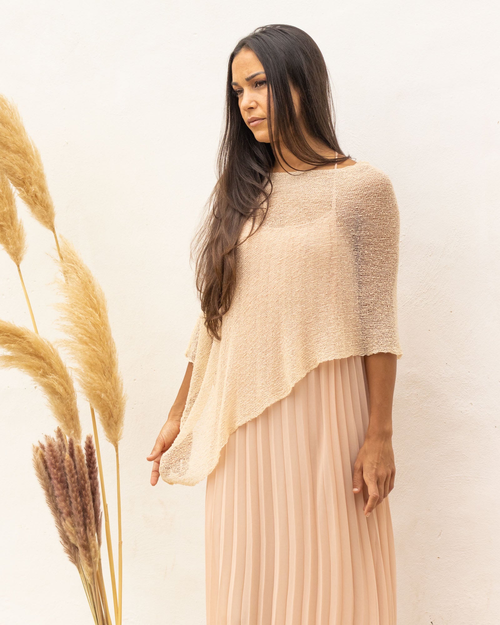 Ponchito versátil crema