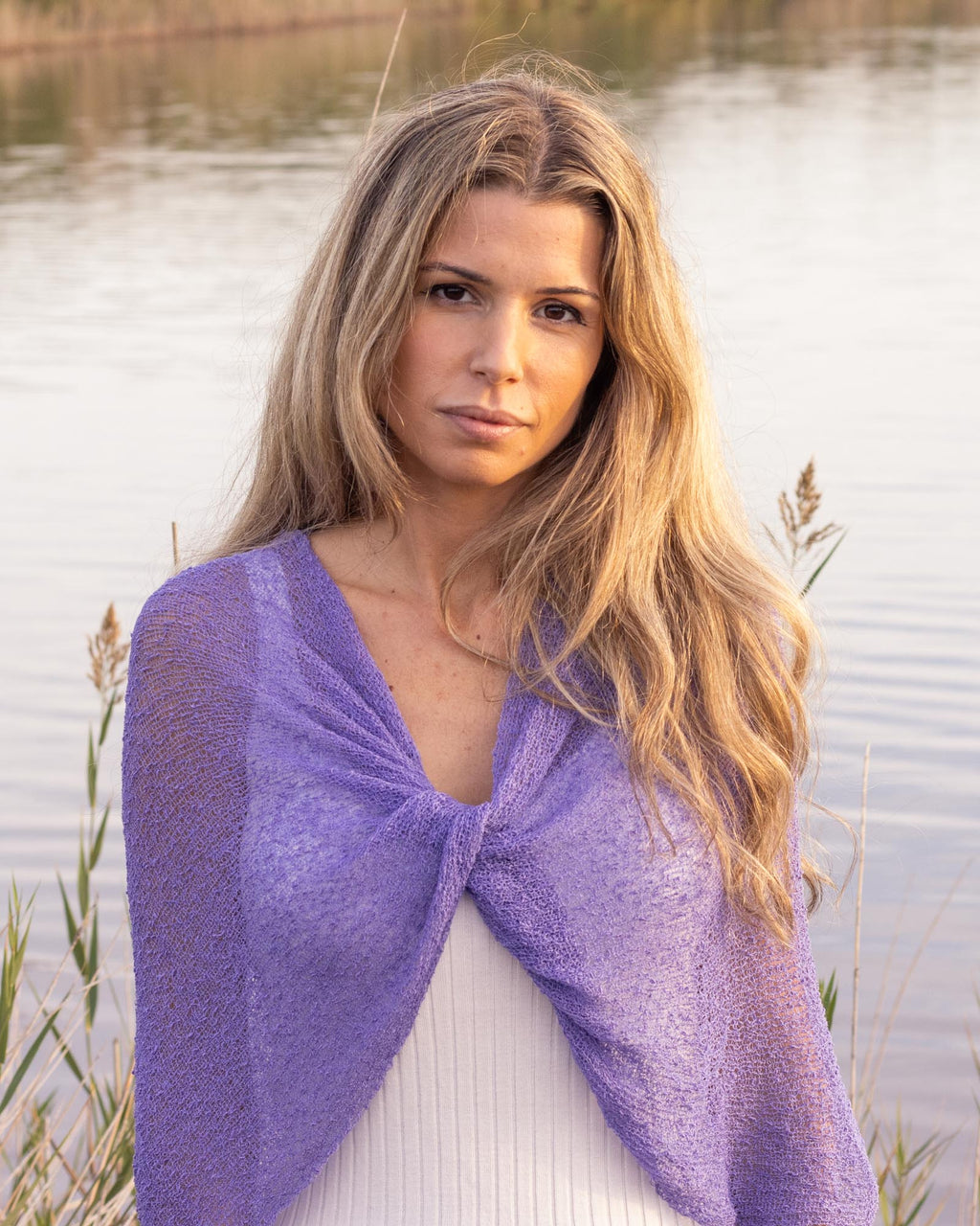 Ponchito versátil lavanda