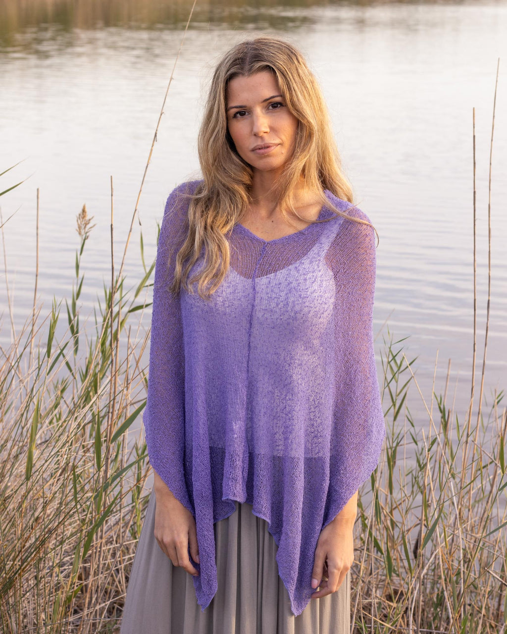 Ponchito versátil lavanda
