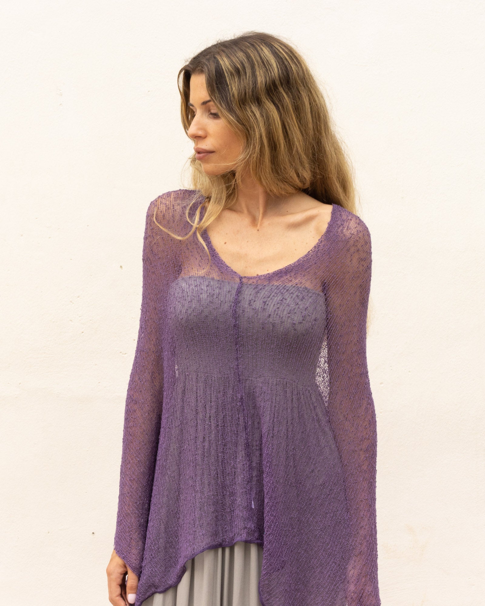 Ponchito versátil morado