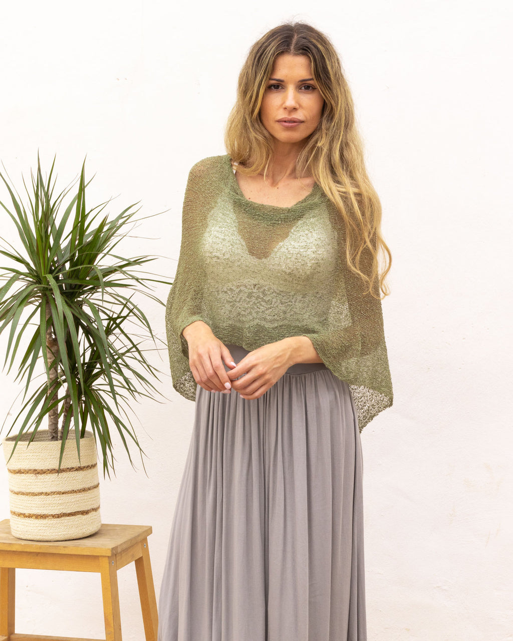 Ponchito versátil verde musgo