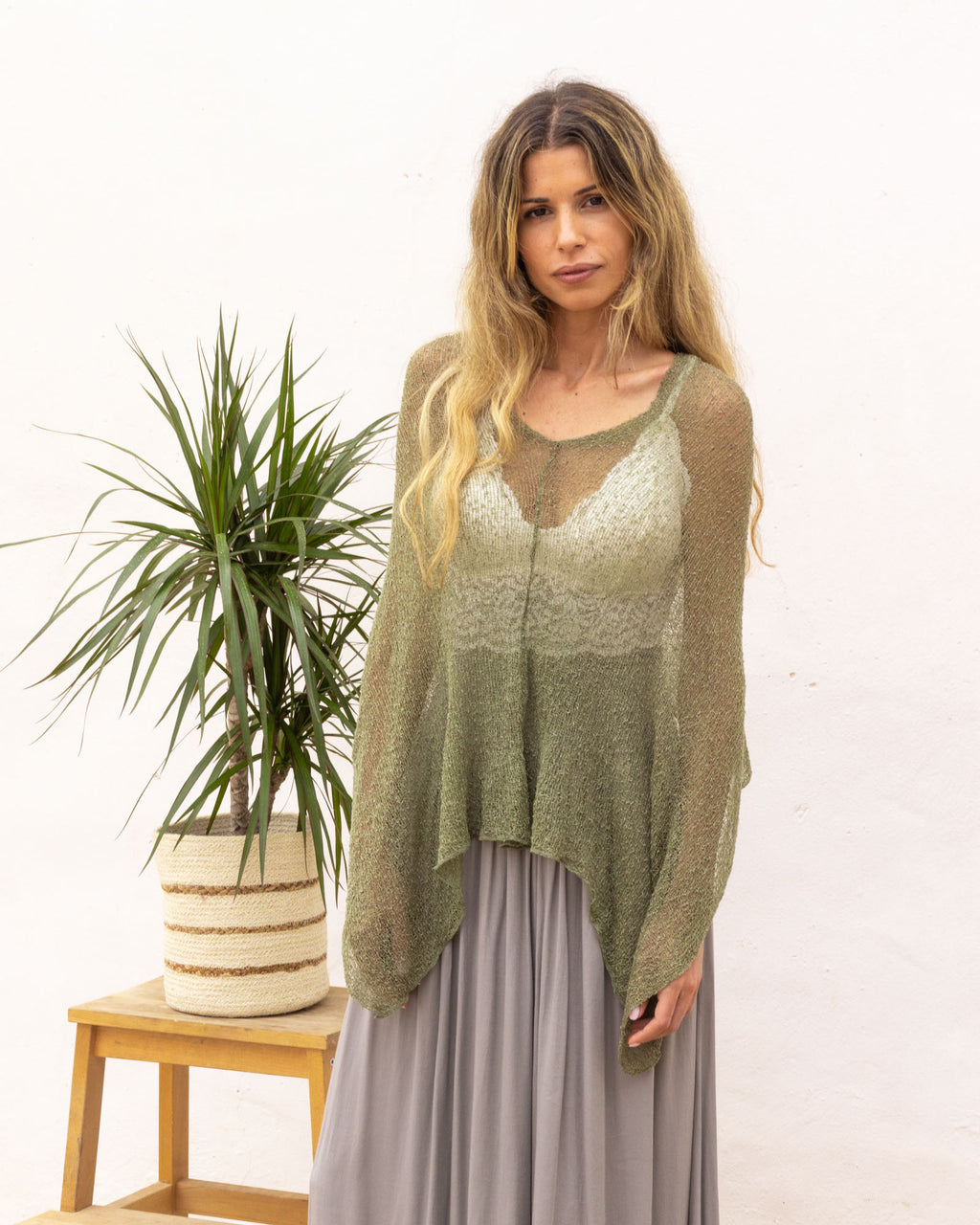 Ponchito versátil verde musgo