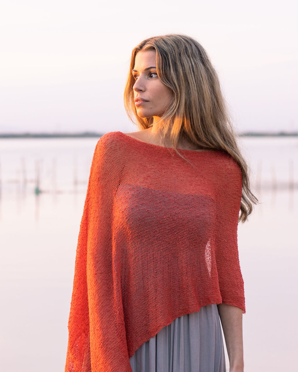 Ponchito versátil naranja