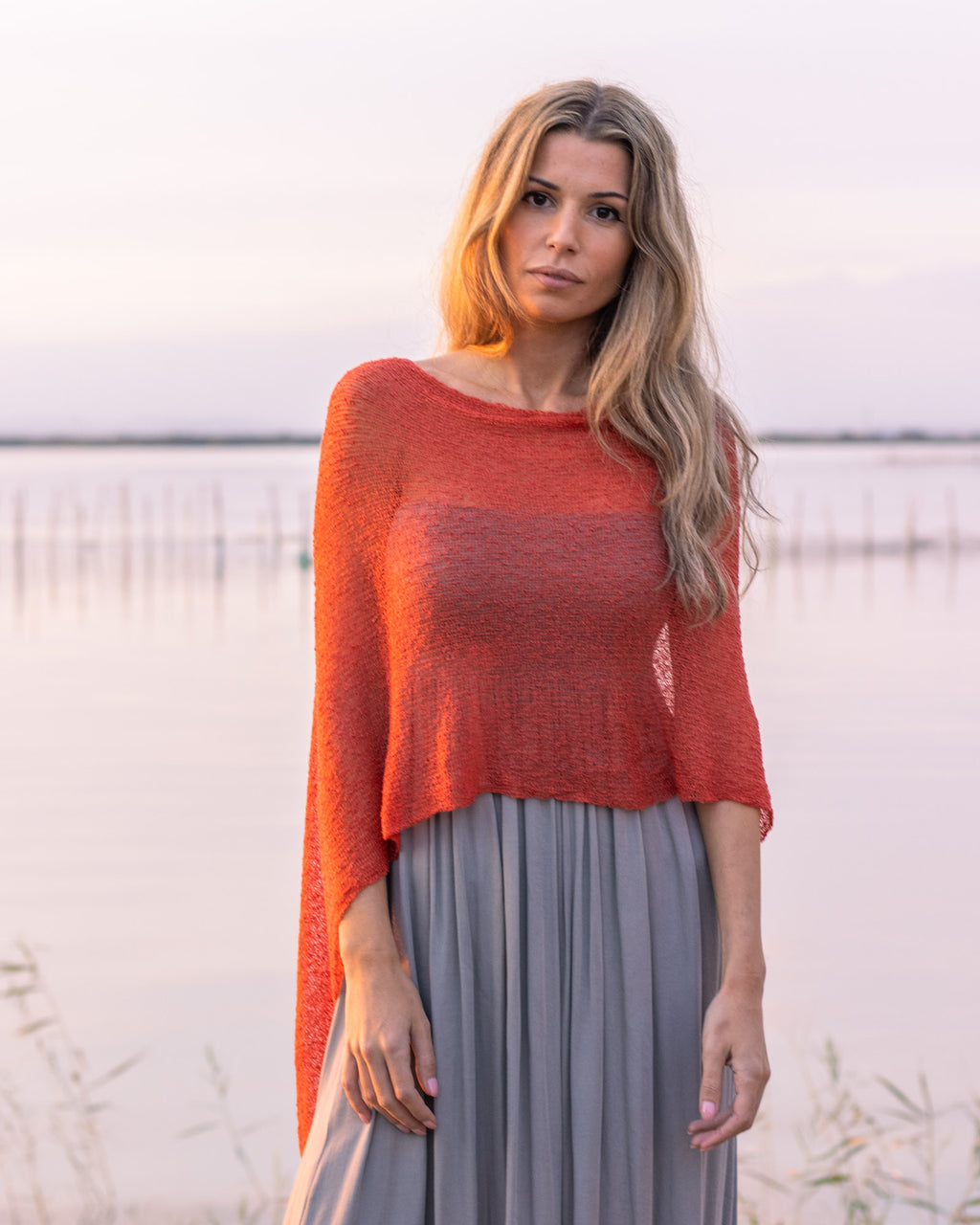 Ponchito versátil naranja
