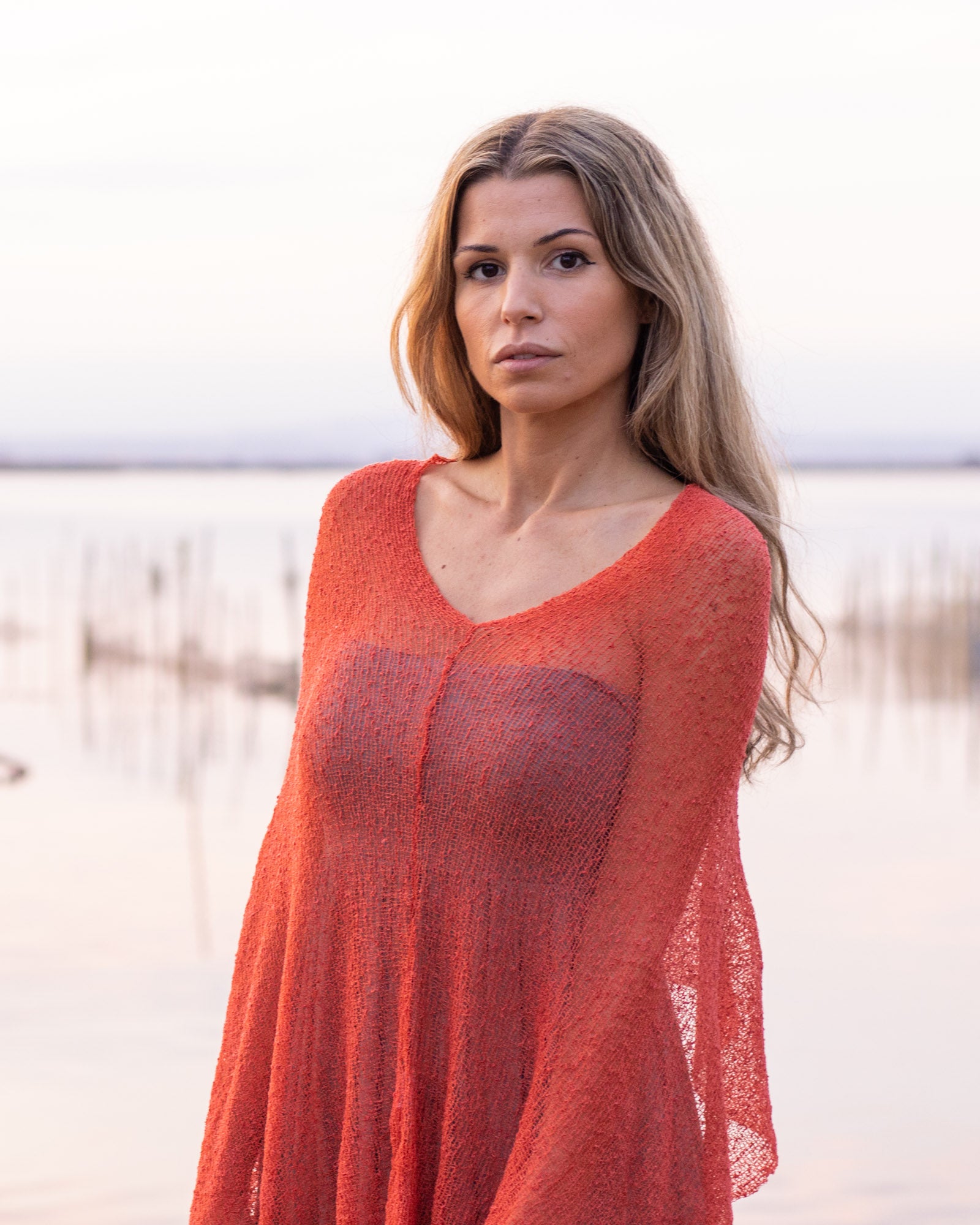 Ponchito versátil naranja