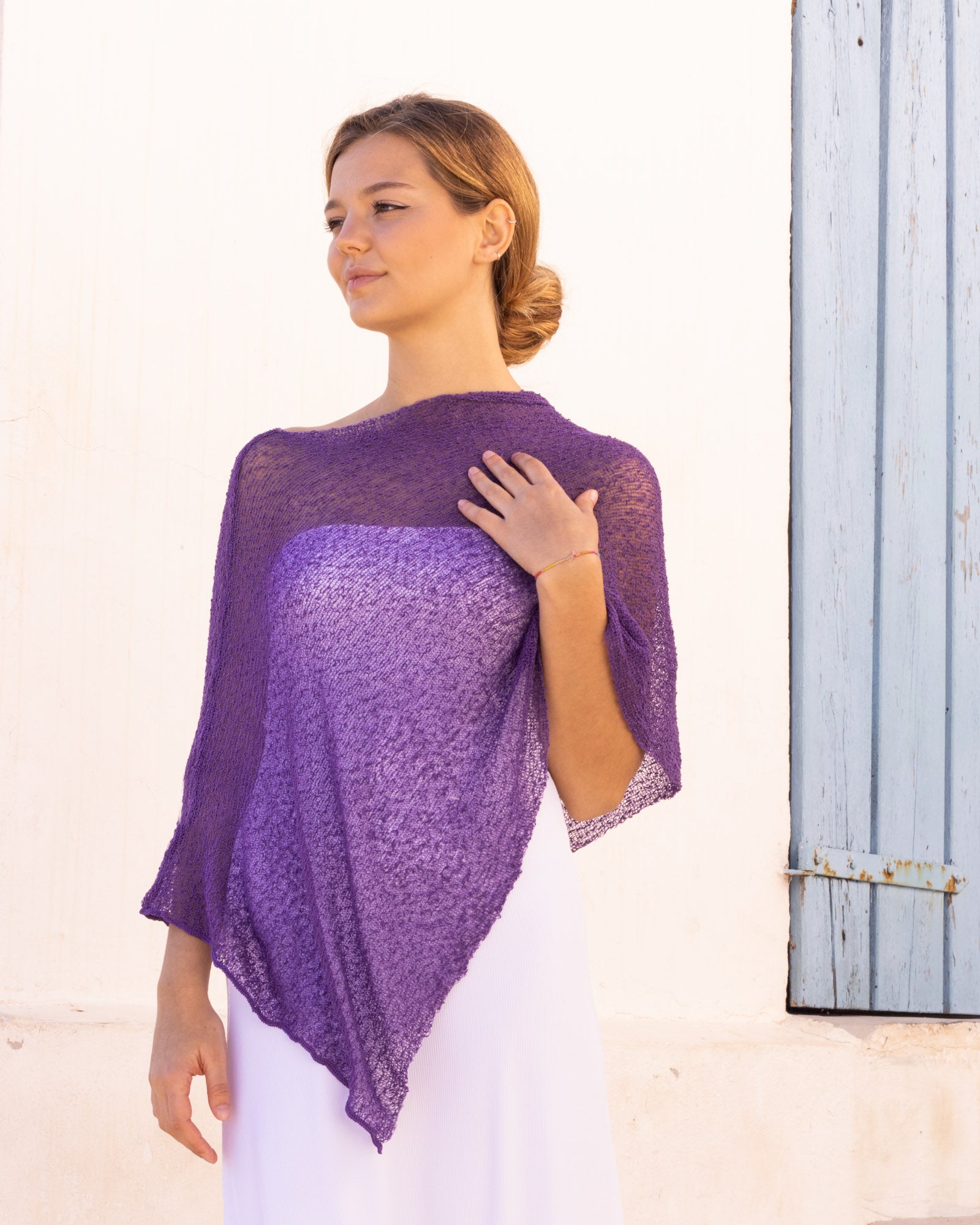 Ponchito versátil púrpura