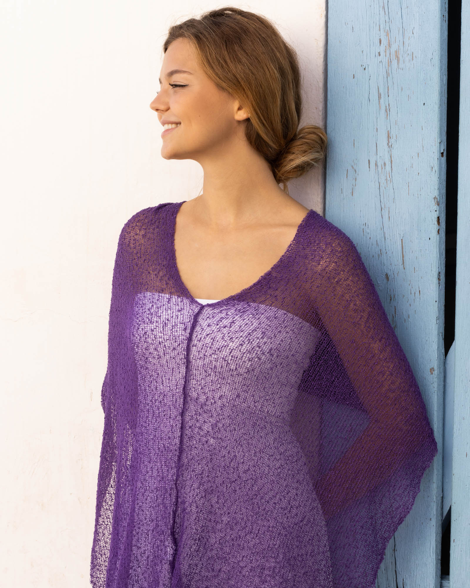 Ponchito versátil púrpura