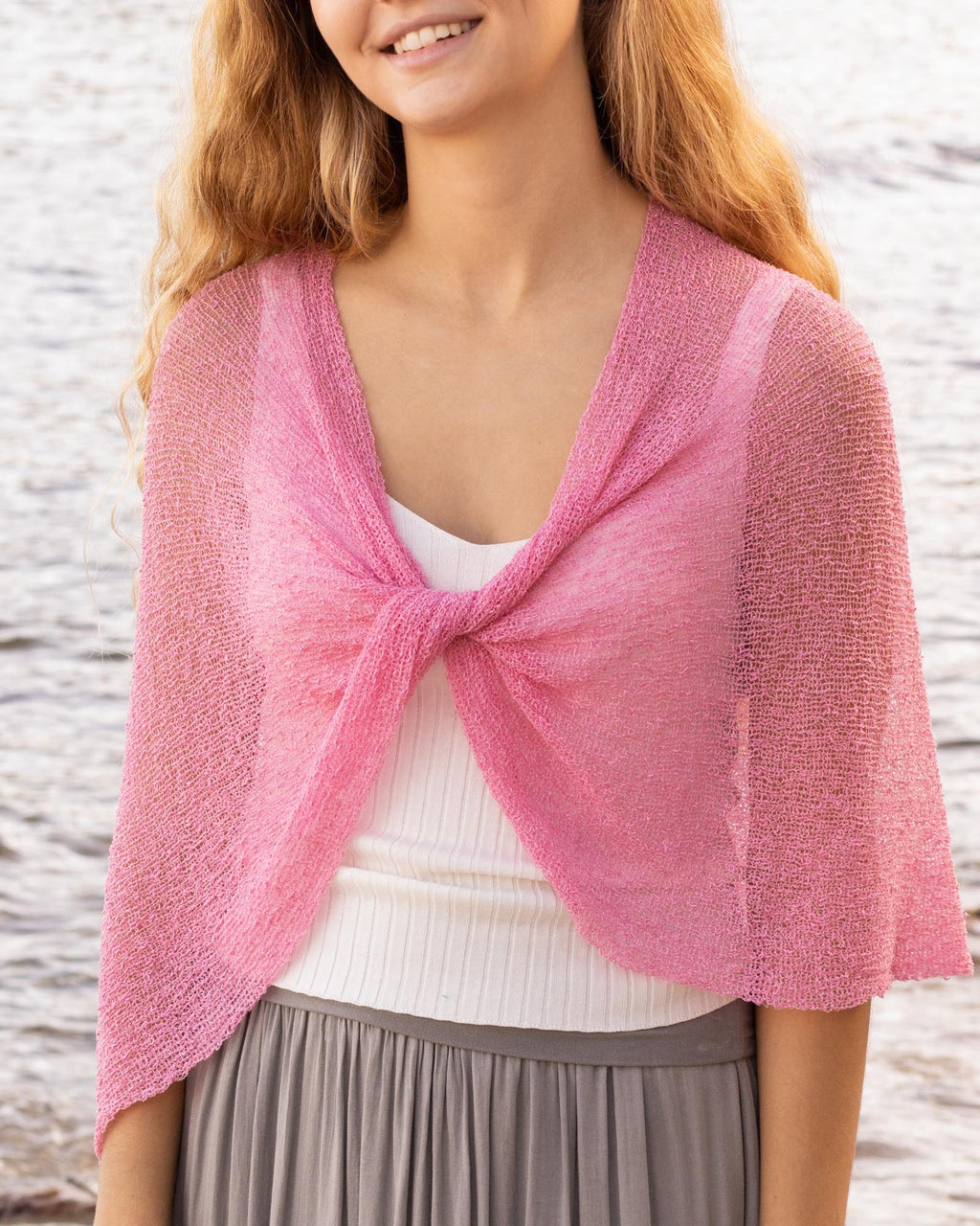 Ponchito versátil rosa sandía