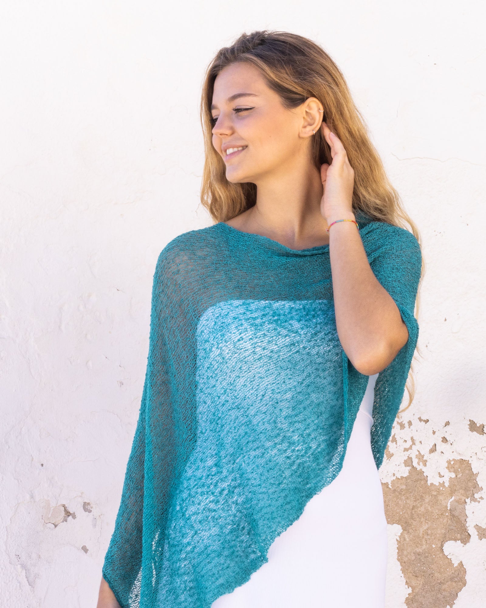 Ponchito versátil turquesa