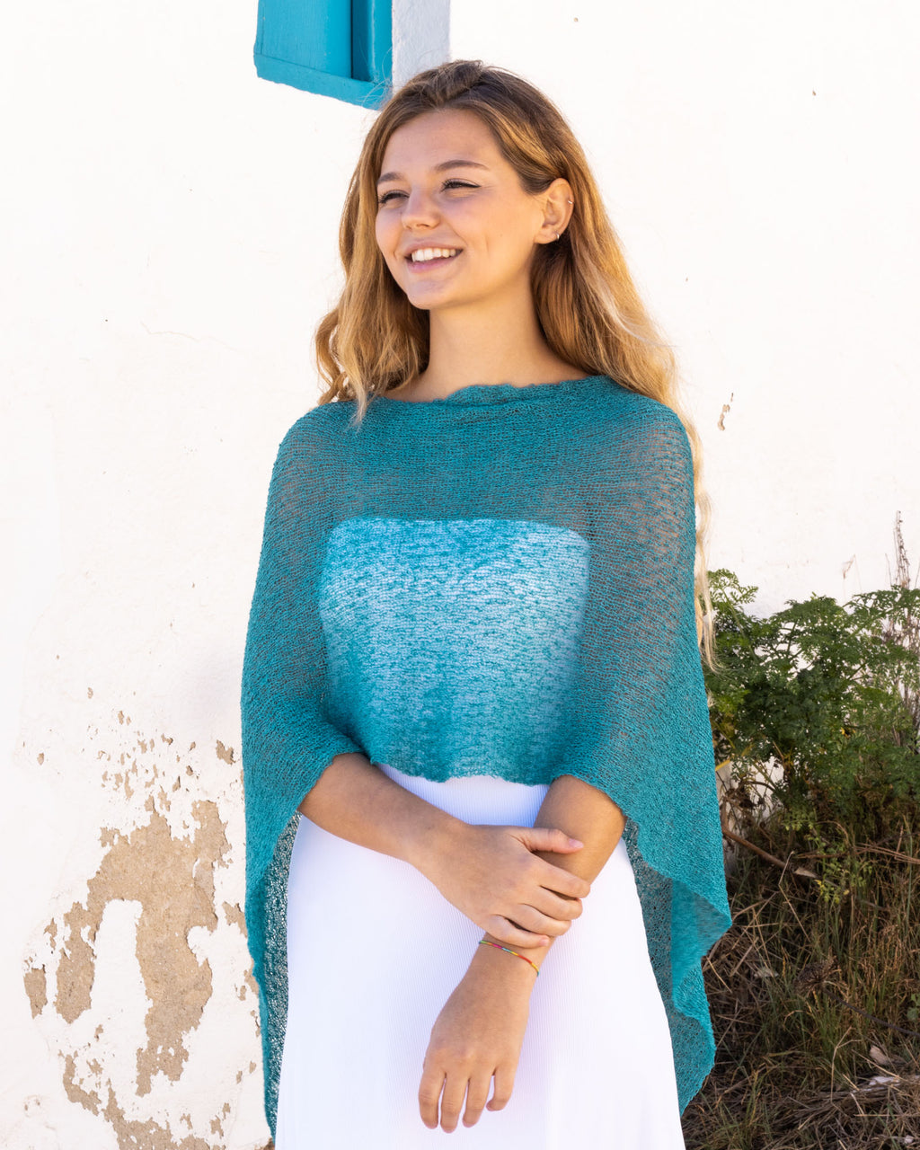 Ponchito versátil turquesa