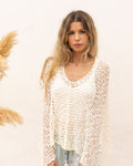 Poncho bohemio crudo