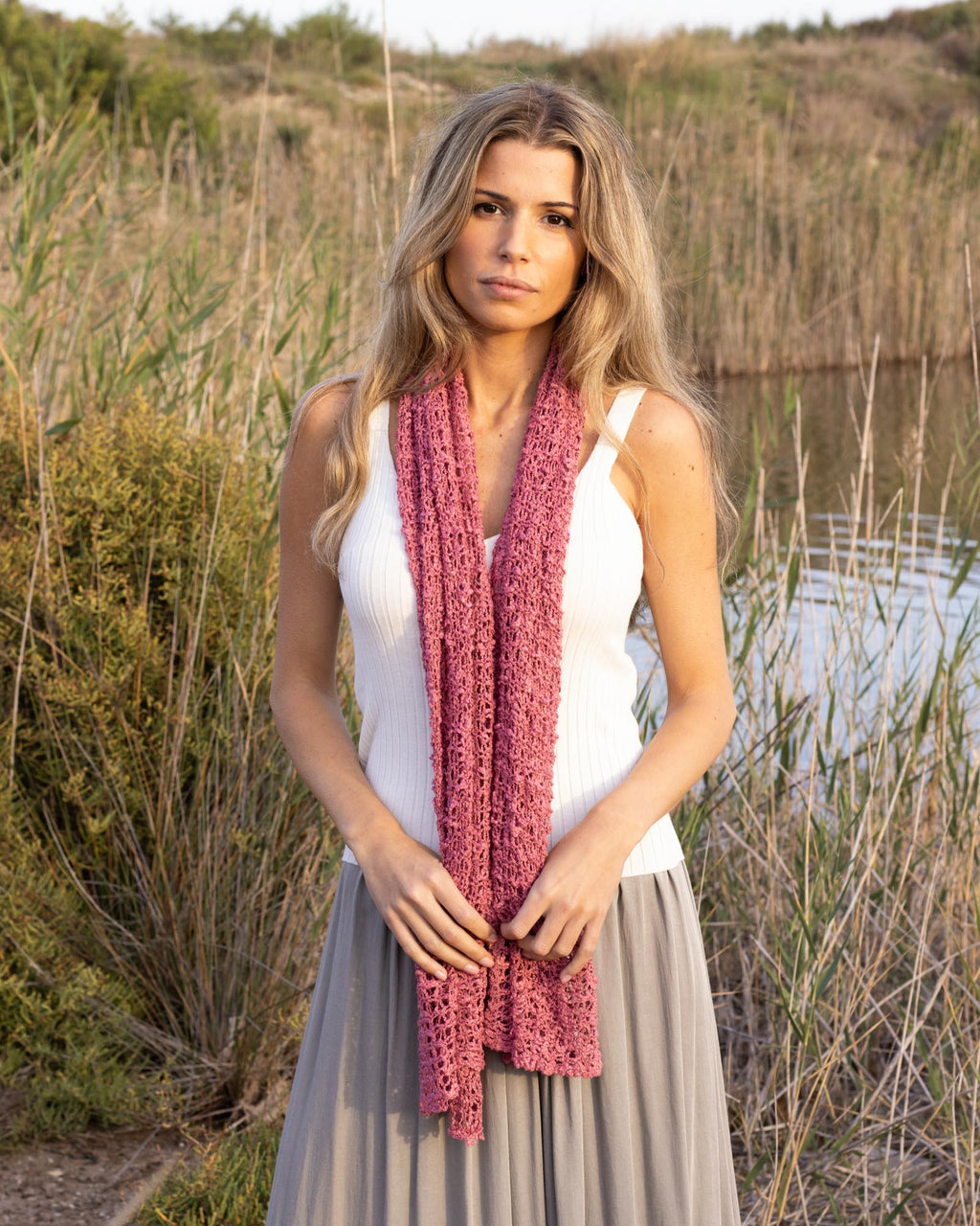 Poncho bohemio rosa antiguo